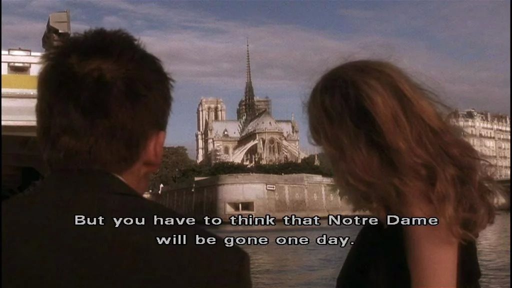 notre dame paris before sunset