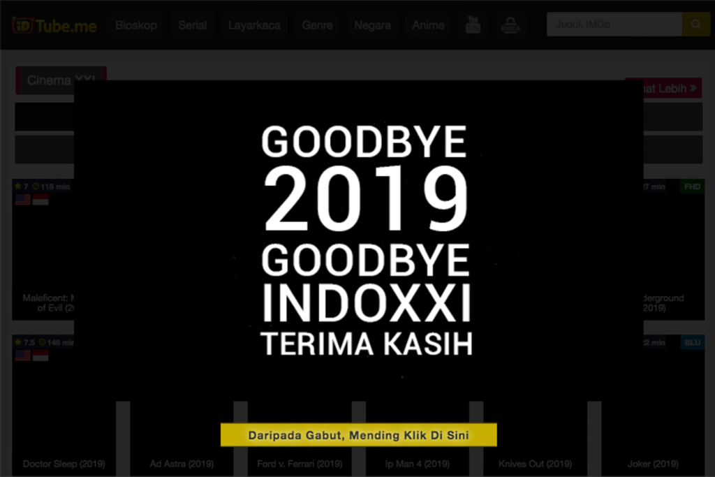indoxxi resmi tutup