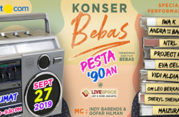 Poster Event Konser Bebas Pesta '90-an