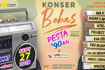 Poster Event Konser Bebas Pesta '90-an
